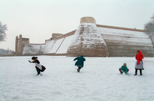 UZBEKISTAN. Town of Bukhara. 2000. The Fortress Ark Citadel, once the residence of the Emirs is now a museum.